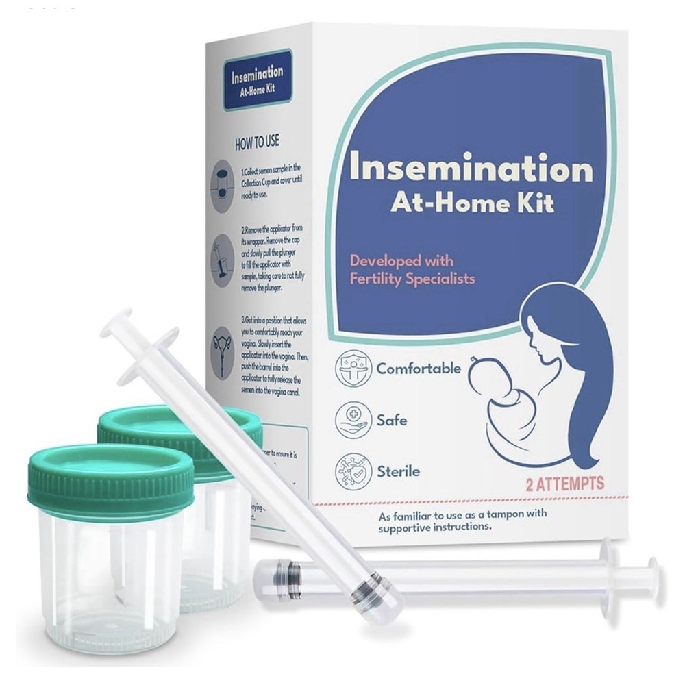 Insemination At-Home Kit Fertility Conception 2 Attempts Sterile Cup Applicator